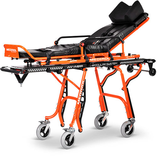 Transport stretcher trolley - Sanero - Medirol - emergency / pneumatic / folding