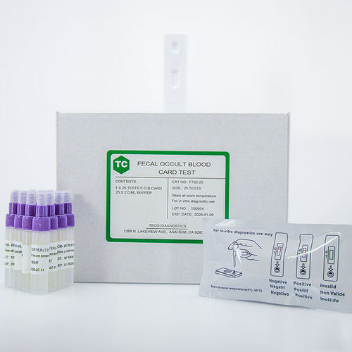 Rapid fecal occult blood test - F735-25 - Teco Diagnostics - hemoglobin / feces