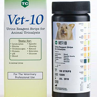 Veterinary test strip - VET-10 - Teco Diagnostics - for urinalysis / for animals / pH