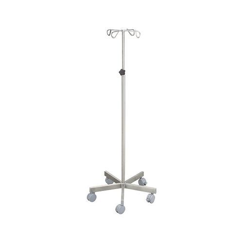 IV pole on casters - D-72 - DEMERTZI M & Co - 4-hook / 2-hook / stainless steel