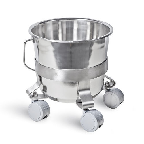 Trolley-mounted surgical basin stand - D-92 - DEMERTZI M & Co - stainless steel