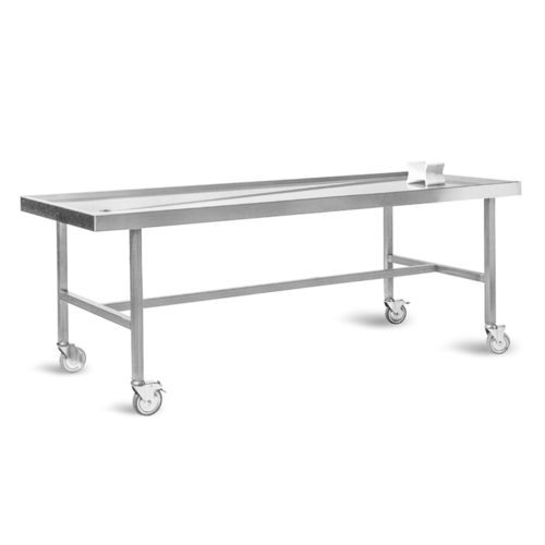 Mortuary stretcher - D-15 - DEMERTZI M & Co - on casters / stainless steel