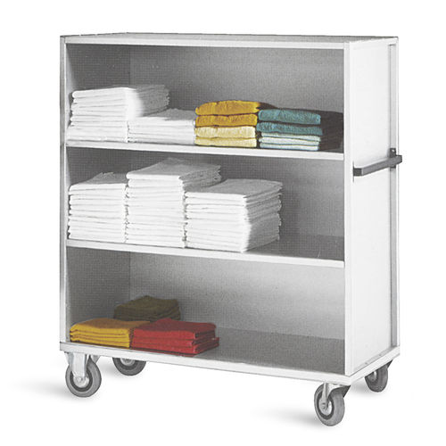 Clean linen trolley - D-53 - DEMERTZI M & Co - hospital / transport / 3-shelf