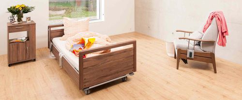 Home care bed - practico 25/80 - Hermann Bock GmbH Pflegebetten und Objekteinrichtung  - medical / electric / height-adjustable
