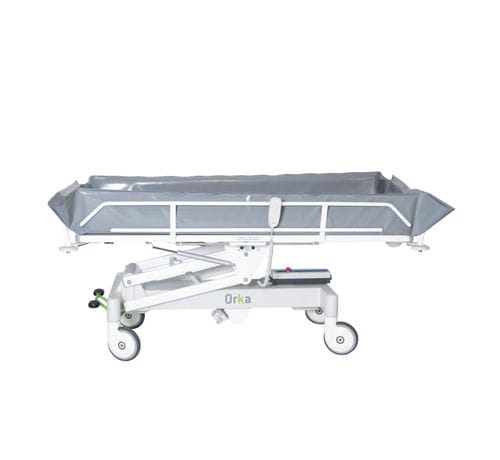 Electric shower trolley - Orka  - Human Care Group - hydraulic / bariatric / adult