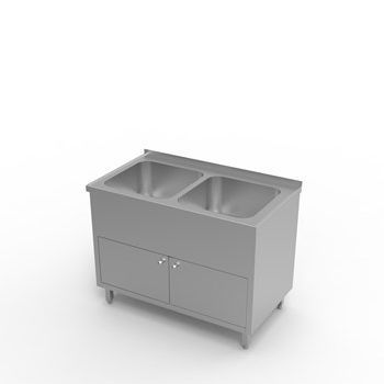 2-station sink - SU-D - Klimaoprema d.d. - stainless steel