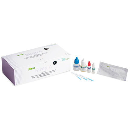 Infectious disease test strip - 34130 - LifeSign PBM - for antigens / Streptococcus A / throat