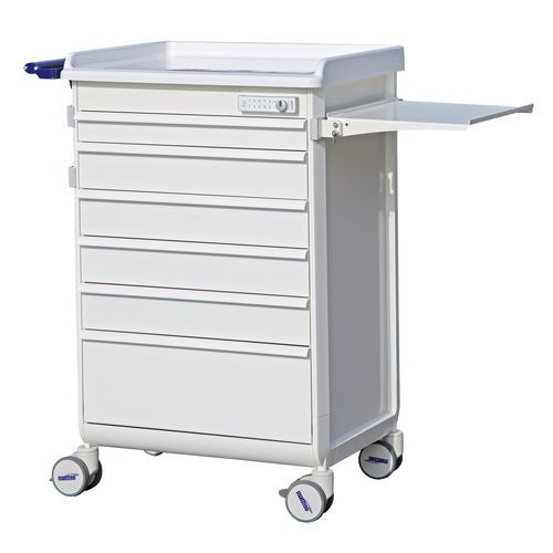 Nursing trolley - MODU-FLEX - MATTTEO - stainless steel / plastic / with drawer