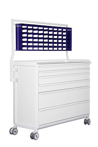 Medical trolley - Nursing trolley with gallery for surgical suture - MATTTEO - for general purposes / nursing / with drawer