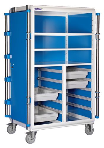 Transport trolley - MODU-FLEX. - MATTTEO - with shelf / 2-door / modular