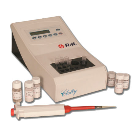 Semi-automatic coagulation analyzer - CLOTTY - RAL, Tecnica para el Laboratorio S.A. - 1-channel / PT / APTT