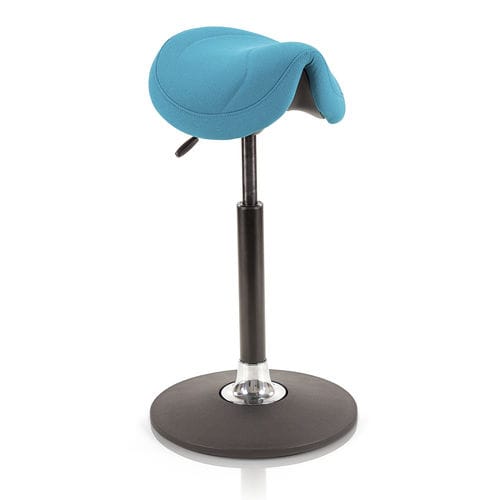 Healthcare facility stool - Polo Amazone - Score BV - height-adjustable / saddle seat / blue