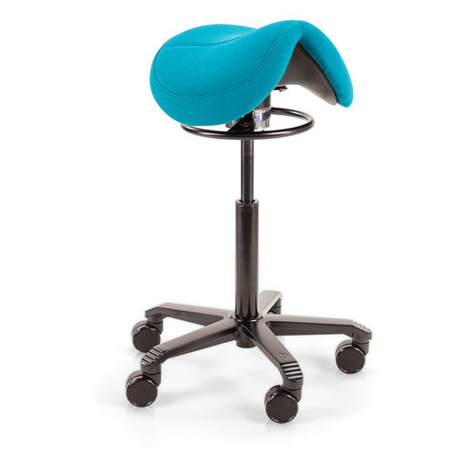 Healthcare facility stool - Office Jumper Balance - Score BV - height-adjustable / on casters / with adjustable backrest
