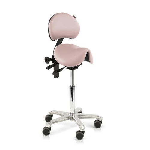 Healthcare facility stool - 6510T - Score BV - height-adjustable / swivel / with backrest