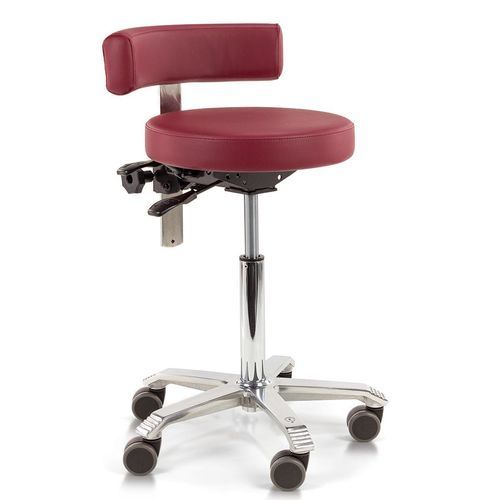 Medical stool - 6221 - Score BV - height-adjustable / on casters / with adjustable backrest