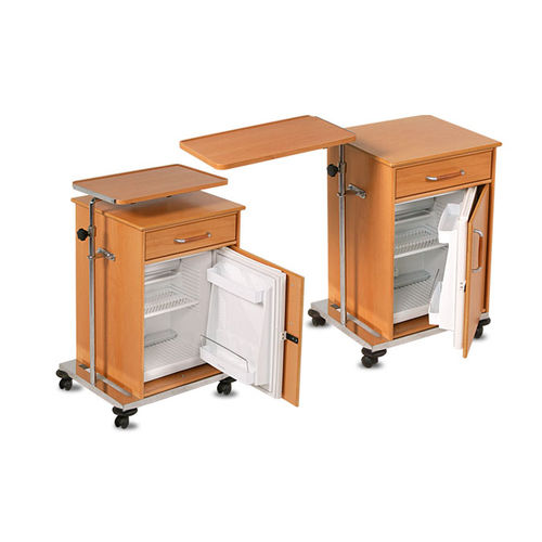 Bedside table on casters External Plus Lux A.A.MEDICAL with