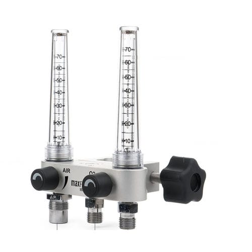 Medical gas blender MaxFLO2 Mini Maxtec oxygen / air / with dual flow meter tubes