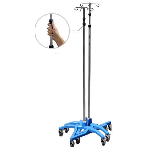 IV pole on casters SmartStack Maxtec 4hook / aluminum