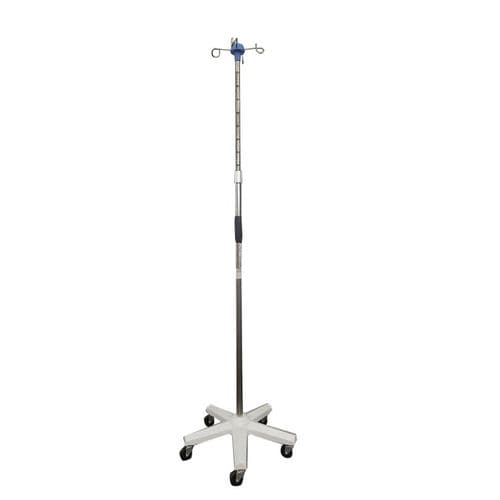 Infusion stand on casters - JDASY152W2 - Jingdong Technology - 4-hook / heavy-duty / stainless steel