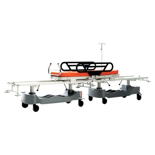 Transport stretcher trolley - TRF-50LX - ISIK KARDESLER MEDIKAL - pneumatic / with adjustable backrest / Trendelenburg