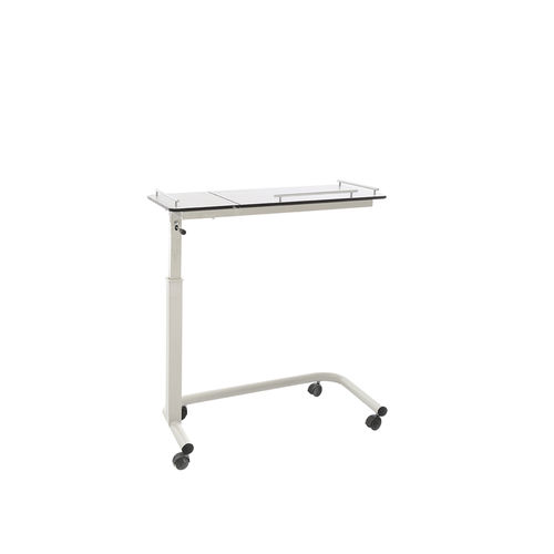 Overbed table on casters HYMK10 ISIK KARDESLER MEDIKAL heightadjustable / manually operated