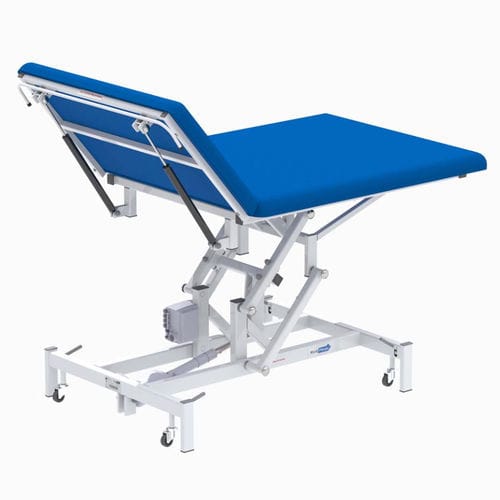 Electric Bobath table - BO01 series - Medi-Plinth - hydraulic / on casters / with adjustable height backrest