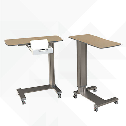 Bedside table on casters CT16 SYSTMZ with drawers / with integrated overbed table