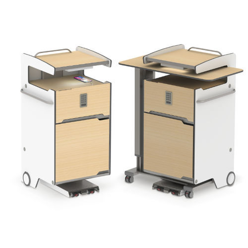 Bedside cabinet on casters - BS-16 - SYSTMZ - with over-bed table / modular