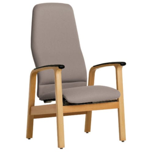 Waiting room chair - wedgewood  - WIELAND - with armrests / with high backrest / ergonomic