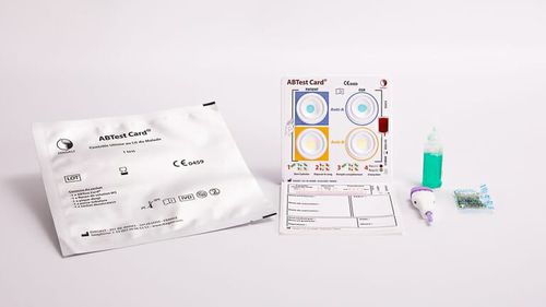 Blood typing test kit - ABTest Card® - Diagast - for antibodies / blood