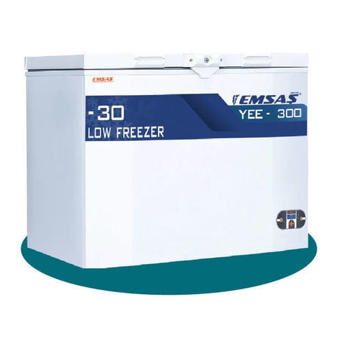 Blood plasma freezer - YEE 300 - EMSAS - laboratory / chest / 1-door