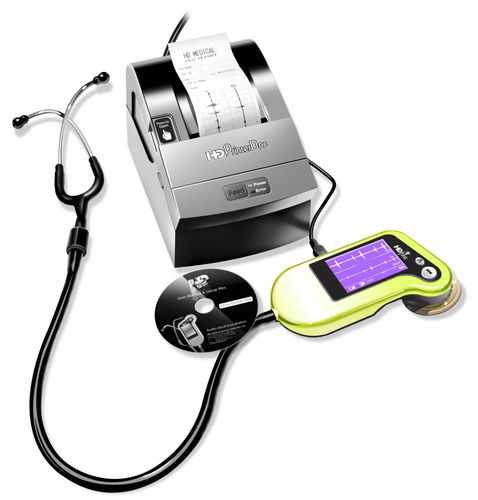 Electronic stethoscope - HDfono - HD Medical Group - with multi-parameter monitor