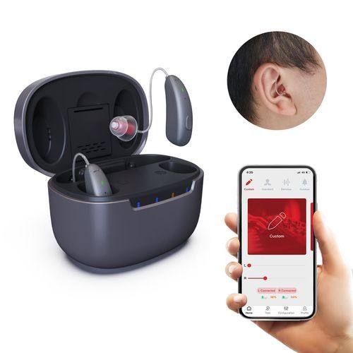 BTE hearing aid - JH-DW2 - Huizhou Jinghao Medical Technology - noise reduction / wireless / remote-controlled