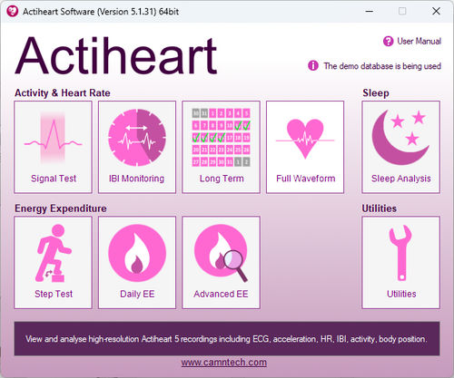 Heart rate variability analysis software - Actiheart 5 - CamNtech - data analysis / management / medical