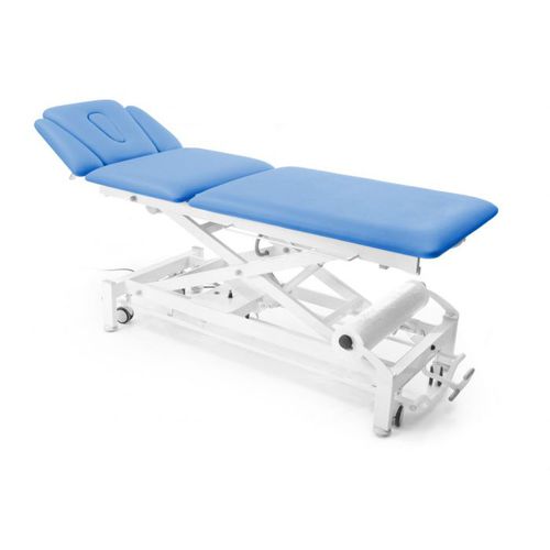 Electric massage table - Galaxy 5 - Chattanooga International - hydraulic / on casters / with adjustable height backrest