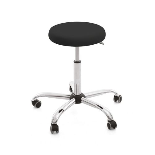 Doctor's office stool - 3719 series - Chattanooga International - height-adjustable / on casters / black