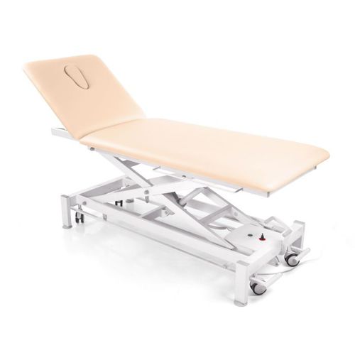Electric massage table - Galaxy 2 - Chattanooga International - on casters / with adjustable height backrest / 2-section