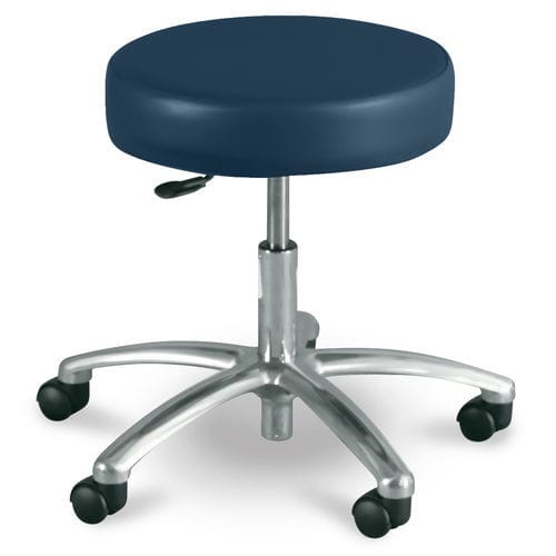Healthcare facility stool - 440  - Champion - height-adjustable / on casters / blue