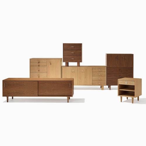 Storage cabinet - Nelson - Herman Miller - with drawer / with door / brown
