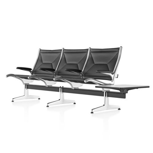 Waiting room beam chair - Eames® Tandem Sling - Herman Miller - with table