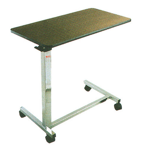Height-adjustable overbed table - Jiangsu Suhong Medical Instruments - on casters