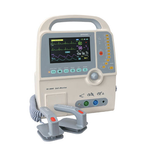 Automatic external defibrillator - HD-8000C - Jiangsu Hongdu Medical Technology - manual / biphasic / with multi-parameter monitor
