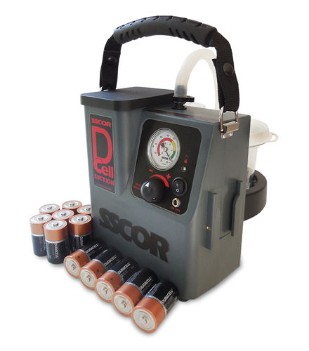 Electric mucus suction pump - DCell - SSCOR - battery-powered / on-board emergency / portable