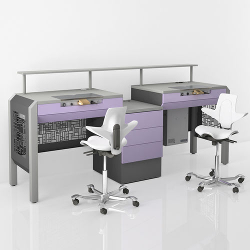 Dental laboratory workstation with drawers - COMP.11 - CATO - double
