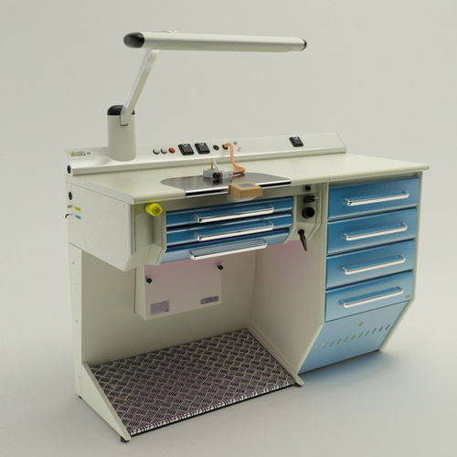 Dental laboratory workstation with light - Operativa 2  - CATO - with footrest