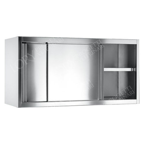 Veterinary clinic cabinet - PE001 - Lory Progetti Veterinari srl - with shelf / with sliding door / wall-mounted