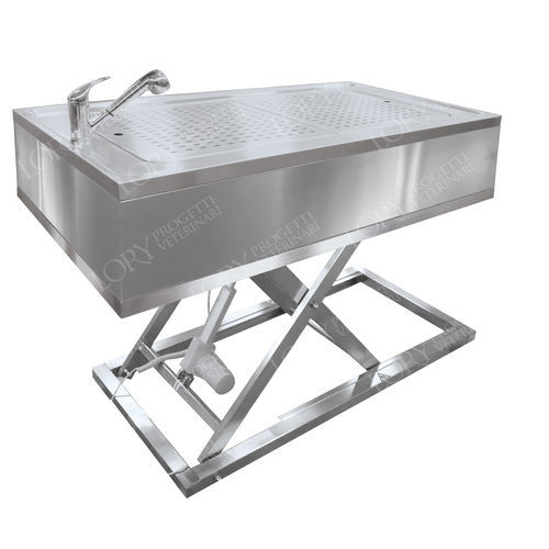 Floor-mounted grooming bathtub - LAWRENCE - Lory Progetti Veterinari srl - wall-mounted