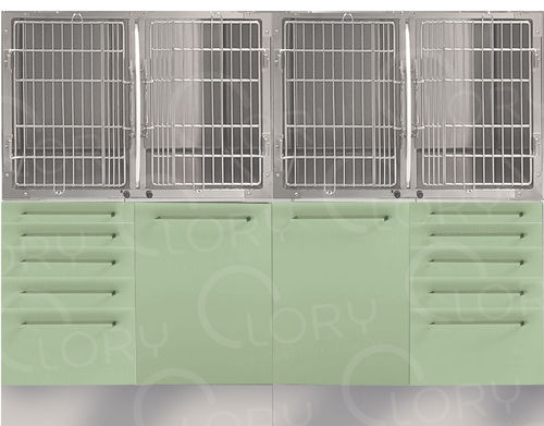 4-compartment veterinary cage - GA035 - Lory Progetti Veterinari srl - stainless steel