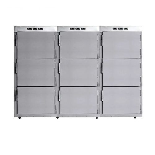 9-body mortuary cabinet - GA309  - Rooe Medical - front-loading / on casters / with door