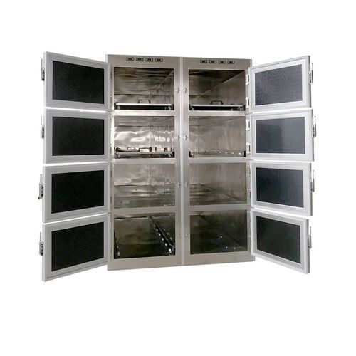 8-body mortuary cabinet - GA308  - Rooe Medical - front-loading / with door / refrigerated
